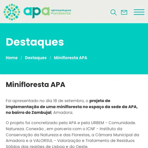 Minifloresta APA - apambiente.pt