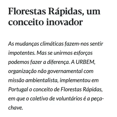 Florestas Rápidas, um conceito inovador